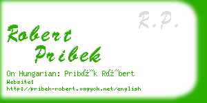 robert pribek business card